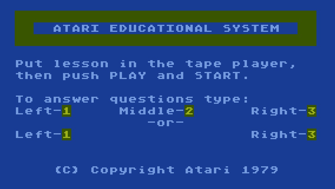 Atari Educational System Lesson Cassettes/Atari Educational System-Start.jpg