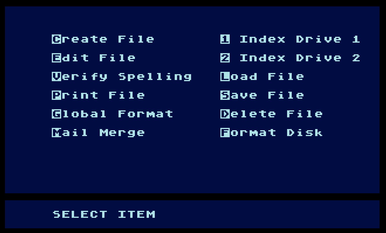 Atari Writer/Atari_Writer_Plus_with_Proofreader_Main_Menu.jpg