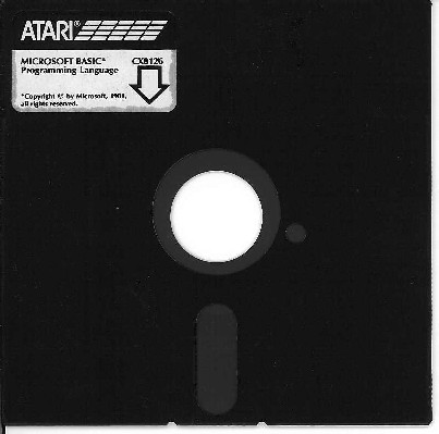 Microsoft Basic I/Atari Microsoft BASIC I Diskette CX8126.jpg