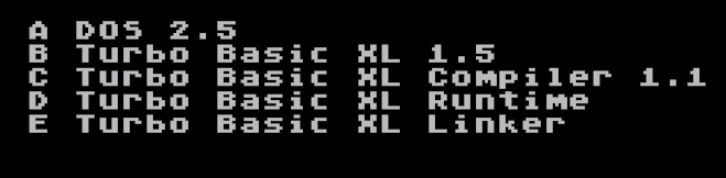 Turbo-BASIC XL/TURBO-BASIC_XL_1.5,_Compiler_1.1,_Runtime_and_Linker_.jpg